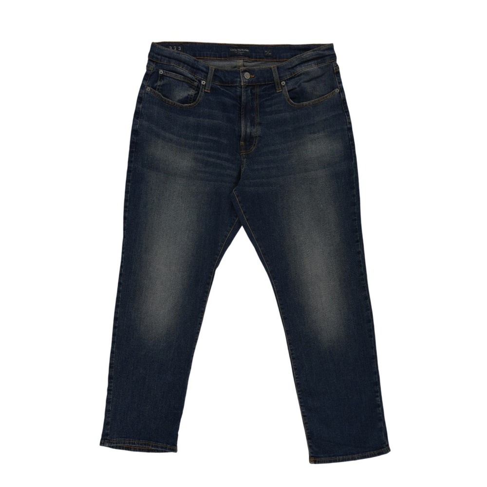 Lucky Brand 223 Straight Jeans Men's Size 36x30 Dark Wash‎ Blue Stretch Denim